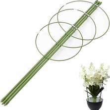 Bahçem Halkalı Bitki Destek Kafesi 60 cm Dayanıklı Plastik Kaplı Çelik Yapı ile Güçlü Destek