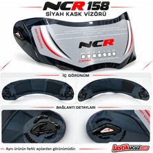 Siyah Kask Vizörü NCR-158 Model Kask Camı Siyah