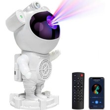 Junglee Astronot Starry Projector Galaksi Gece Lambası Yıldız Samanyolu Işıklandırma Bluetooth Hoparlör