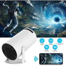 Junglee HY300 Wifi6 Projektör Android 11 4K 150 Ansı Bt 1280X720P Taşınabilir Ev Sinema Projeksiyon