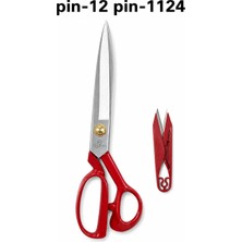 Terzi Market Pin Kırmızı 12 No Profesyonel Terzi Makası 30-31 cm – Çıt Makas Hediyeli