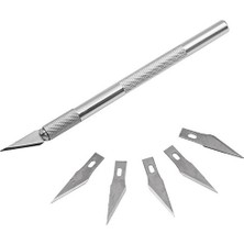 Rich Kretuar Bıçağı 5'li Yedekli Kesim Aracı Metal Renkli Hassas Kullanım İçin