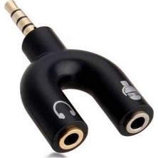 Wozlo Hubstein 3.5 mm Kulaklık Mikrofon Birleştirici Adaptör USB Bağlantılı Siyah Uyumlu New iPad