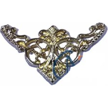 Efnaz Style Dekoratif Köşe Süsü, Köşelik - Küçük, 19X34MM, Sarı, 1 Adet