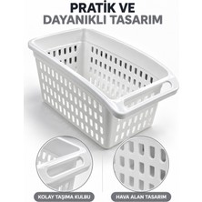 Beylini 2'li Dolap Içi Düzenleyici 5 Lt Buzdolabı Organizer Nefes Alır Sebze Meyve Kabı Çok Amaçlı Düzenleme