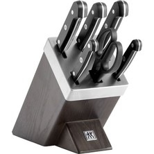 Zwilling 361330000 Gourmet 7 Parça Blok Bıçak Seti Ahşap Malzeme ile Siyah Renkli Ergonomik Tasarım