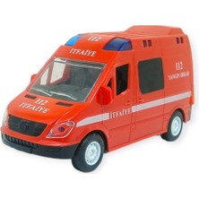 Canali Sürtmeli Işıklı ve Sesli  Gerçekçi 112 Itfaiye Aracı 16 cm