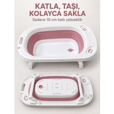 Beylini Katlanabilir Bebek Küveti Soft Silikon Destekli Banyo Akordion Duş Oyun Alanı