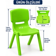 Beylini Çocuk Sandalyesi Anaokulu Kreş Kurs Mini Tabure Dayanıklı Rahat Plastik