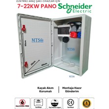 MTSevcharger 22KW + 7.4kw Schneider IP66 Kilitlenebilir Kombinasyon Kutusu Panosu 5X32A + 3X32A + 220V Tesla Togg Uyumlu