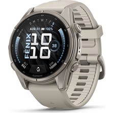 Garmin Fenix 9 – 43MM - Titanyum, Sis Grisi Silikon Kayışlı