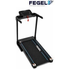 Fegel FG-12 Manuel Eğimli FitShow Destekli Bluetooth Hoparlörlü Katlanabilir Koşu Bandı