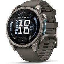 Garmin Fenix 9 – 47 mm - Titanyum, Çakıl Grisi Silikon Kayışlı