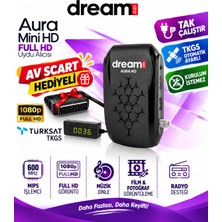 Dreamstar Aura Hd Mini | Türksat 4A Uyumlu | Tkgs Ayarlı | Scart Hediyeli | Tak Çalıştır