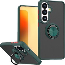 Metemix Newface  Galaxy S26 Montreal Yüzüklü Silikon Kapak - Yeşil