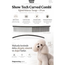 ShowTech Combi Köpekler Için Eğimli Kılavuz Tarak 19 cm