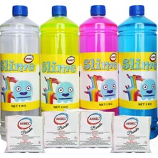 Akbel 4 Renkli Şaka Hamuru Slime Seti 4 x 1 kg Eğlenceli Tasarım ile Yaratıcı Aktivite