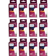 Philips Mycare LED Ampul 8 w E27 2700K Sarı Işık 12 Li Paket 60 w Güç Eşdeğer