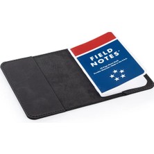 LWA Leather Eskitilmiş Deri Field Notes Kılıfı, El Yapımı Field Notes Zifir Siyahı Kılıf, Kişiselleştirilmiş