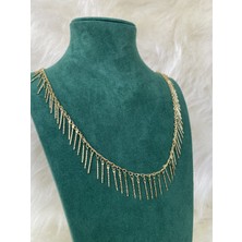 Sizu Accessory Sallantı Detaylı 60 cm Altın Kaplama Kolye