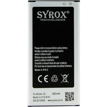Syrox Samsung Galaxy S5 Batarya 2800 - B141 mAh Yüksek Kalite Uyumlu Ekonomik Ürün