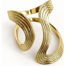 Sizu Accessory Helen Model Yüzük Altın Kaplama