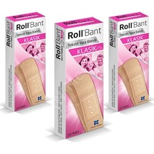 Roll Klasik Tekstil Bandı 10'lu x 3 Paket Profesyonel Kalite Medikal Standartlara Uygun
