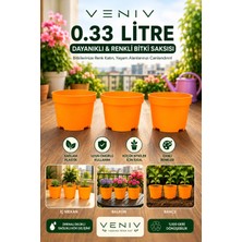 Veniv 0,33 Litre Renkli Bitki Saksısı – Dekoratif Saksı – Drenaj Delikli