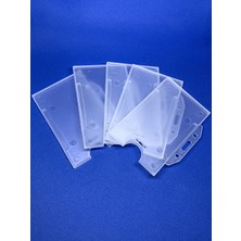 Stormistoretr Yaka Kartı Kılıfı 5 Li Şeffaf Kart Koruyucu Yatay 86x54mm Ölçüler