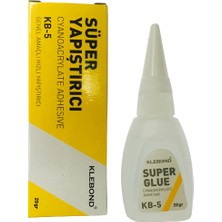 Klebond 20 gr Süper Yapıştırıcı Hızlı Kürleşme Özelliği ile Metal Cam Plastik Porselen Yapıştırmada Etkili
