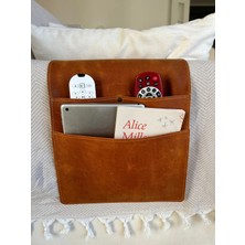 LWA Leather Deri Koltuk Kolçak Düzenleyici, Dergiler, Tabletler, Uzaktan Kumandalar, Kitaplar ve Aksesuarlar Için 3 Cepli El Yapımı  Standart