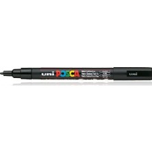 Uni Posca PC-3M Siyah Renk Boyama Markörü 0.9-1.3 mm İnce Uç Özelliği ile Yaratıcılığınızı Konuşturun