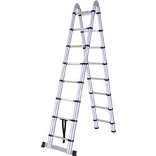 OEM Teleskopik Uzayan Merdiven Çift Taraflı 8+8 Basamaklı 5,6 mt Max. 150 kg A Tipi
