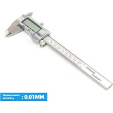 Emay Center Paslanmaz Çelik Dijital Kumpas 150MM 0.01MM Geniş LCD Ekranlı Set Kutulu Pilli Dört Yönlü Hassas Atölye Tipi Mekanik Ölçüm Cetveli