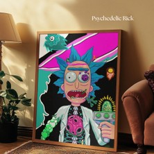 Dingin Sayılarla Boyama Seti Rick And Morty - Psychedelic Rick 35X50 cm Numaralı Tuval