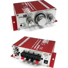 Polaxtor 2 Kanal Oto Anfi Bluetooth Aux Girişli 12V 80 Watt Güç Çıkışı Yüksek Performans 10 x 7 x 4 cm