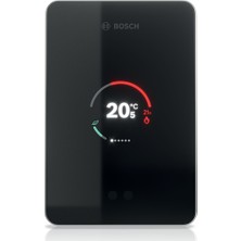 Dijital Kontrol Paneline Sahip Bosch CT200 Easy Control Siyah Kablosuz Oda Termostatı
