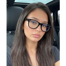 Funeyes Modica Siyah Wayfarer Unisex Mavi Işık Korumalı Gözlük Ekran Gözlüğü Değiştirilebilir Cam