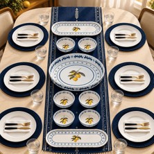 Sarkap Home 9 Parça Küçük Boy Kahvaltılık Seti Lemon Design Beyaz