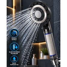My Best Store 5 Fonksiyonlu Filtreli Duş Başlığı Masajlı Yağmur Sis Geniş ve  Su Akışlı (4887) Mybestst