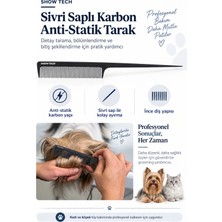 ShowTech Sivri Saplı Karbon Anti-Statik Kedi Köpek Örgü Tarağı