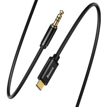 Baseus Yiven Ses Kablo Dönüştürücü 1,2 m Type-C to 3,5mm Jack Uyumluluğu ile Gümüş+Siyah CAM01-02