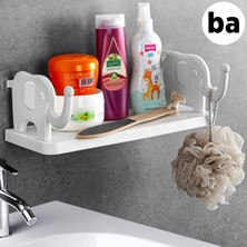 Bahometr Fil Raf Düzenleyici Şampuanlık Sabunluk Banyo Mutfak Organizer RAF-BA028-1