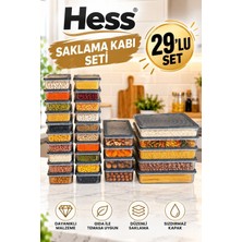 Hess Mikrodalga ve Difriz Uyumlu 29 Adet Saklama Kabı Seti 2400MLX5+1200MLX4+600MLX20