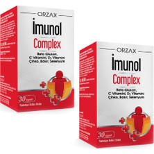 Orzax Imunol Complex 30 Kapsül x 2 Yetişkinler İçin Çinko D3 Vitaminli Takviye Gıda