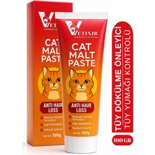 Vetixir Tüy Dökülme Engelleyici, Tüy Yumağı ve Kusma Önleyici Multi Vitamin Kedi Maltı Macun, Malt Paste 100 gr