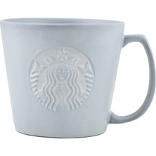 Starbucks® Klasik Seri Gri Seramik Kupa Desenli Kulplu Tek Parça 355 ml