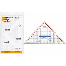 Terzi Market 32 cm 45 Derece Geoder – Terzi Gönyesi ve Kalıp Çizim Cetveli