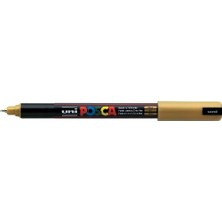 Uni Posca Pc-1mr Metalik Altın Renkli 0.7 mm Boyama Markörü Sanatsal Malzeme