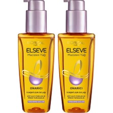 Loreal Paris Elseve Mucizevi Onarıcı Bakım Yağı Seti 2 Yıpranmış Saçlar İçin İpeksi Yumuşaklık